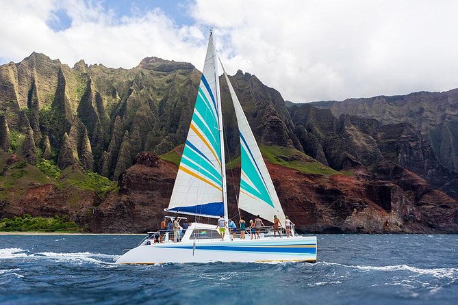 Kauai’s Na Pali Coast Snorkel and Sail Tour - Seeing Na Pali from the deck of Leila