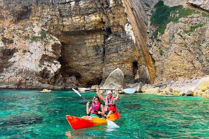 Kayak Paradise: Cala Portixol Snorkel, Cave & Cliff Jumping Tour - Portixol’s cave and the blue lagoon