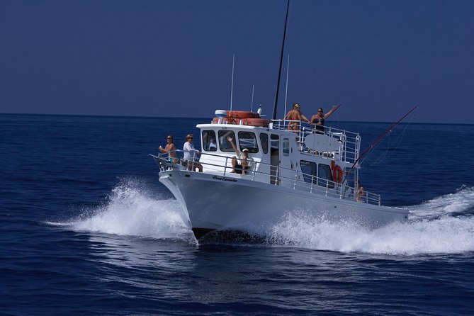 Kona Hawaii Fishing/Snorkel Large Group Private Charter on OE II - Trolling the Kona Coast for marlin and tuna