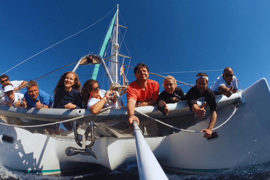 KOS: Catamaran Day Cruise – Swim, Snorkel, Food & Drinks! - Leaving Kos harbor for Pserimos