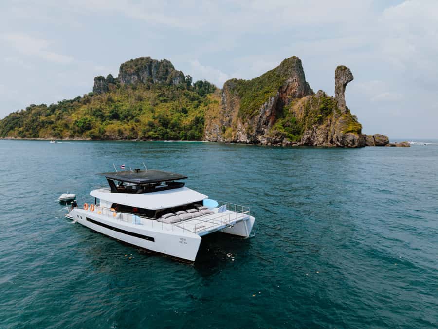 Krabi: 4 Island Premium Yacht with Snorkeling & Clear Kayak - Chicken Island from the water
