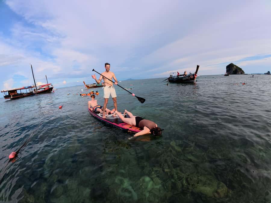 Krabi: 4-Island Sunset Snorkeling Tour & Bioluminescent Swim - Ko Poda: dinner, drinks, and the sunset