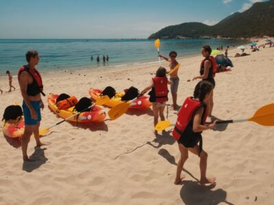 Lisbon: Arrábida Kayak & Wild Beach Snorkeling Pickup Option