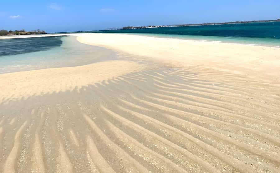 Lombok: Pink Beach, Snorkeling, & Tanjung Ringgit Tour - Pink Beach 2 and the view toward Rinjani