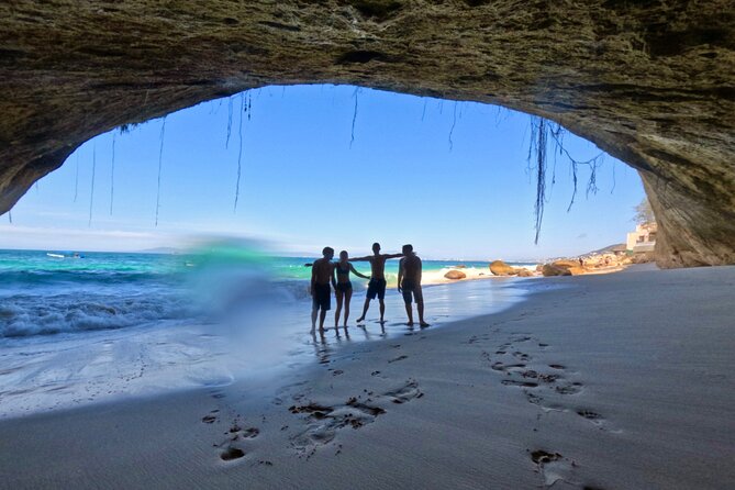 Los Arcos 5 islands Snorkeling Cliff Jumping and Hidden Beach - The boat-only beach stop