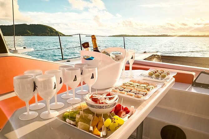 LUXURY PRIVATE Catamaran Bora Bora : Half-Day Trip - Setting out from Bora Bora’s hotel docks