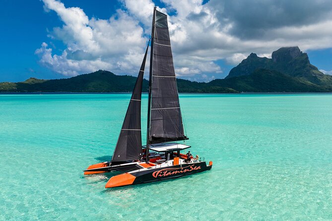 LUXURY PRIVATE Catamaran Bora Bora : Half-Day Trip - Snorkeling above coral reefs and fish