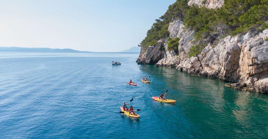 Makarska: Guided Sea Kayaking Tour with Snorkeling Stop - Around Osejava’s cliffs