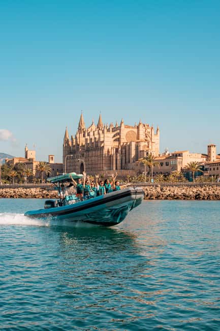 Mallorca: 2h speedboat tour, visit caves, cliffs and snorkel - A fast start from Palma’s waterfront