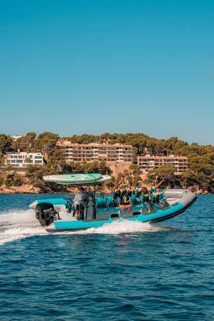 Mallorca: 2h speedboat tour, visit caves, cliffs and snorkel - From cathedral views to Mallorca’s rocky coves