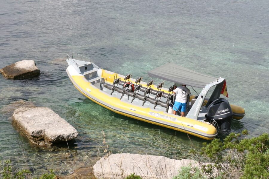 Mallorca : Speedboat, Snorkelling and Swimming Adventure - Leaving Port de Pollença on a fast RIB