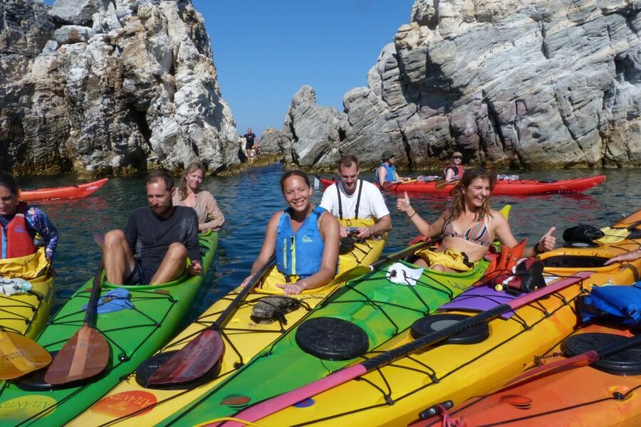 Milos: Guided Kayaking Trip with Snorkelling & Lunch - Meeting in Adamas and getting started