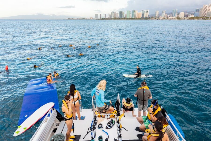 Oahu: Waikiki Turtle Canyons Cruise and Snorkel Excursion - From Kewalo Basin to the blue water