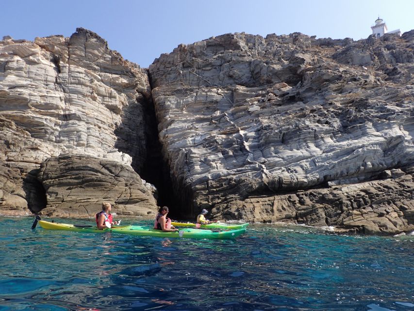 Paros: Sea Kayak Trip with Snorkeling and Snack or Picnic - The morning route, from briefing to open water