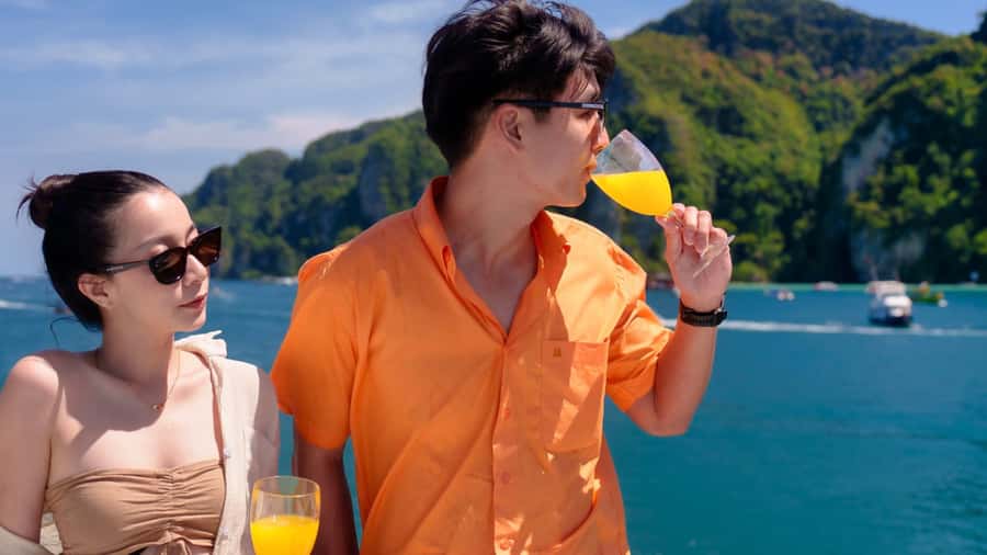 Phi Phi Island Highlights: Cruise, Snorkel & Buffet Lunch - From Phuket hotels to Sea Angel Pier