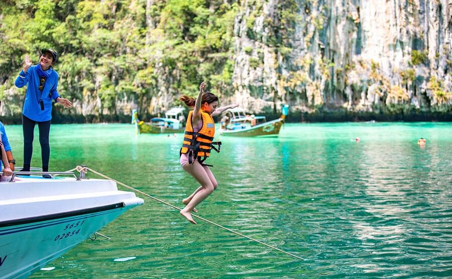 Phuket: Relaxed Phi Phi & Khai Islands Beach Snorkeling Tour - Pileh Lagoon and Viking Cave