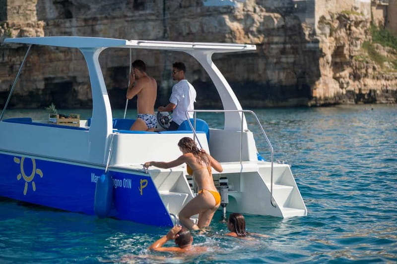 Polignano a Mare: Eco Boat Tour with Snorkeling and Caves - The Eco Catamaran Sets the Mood