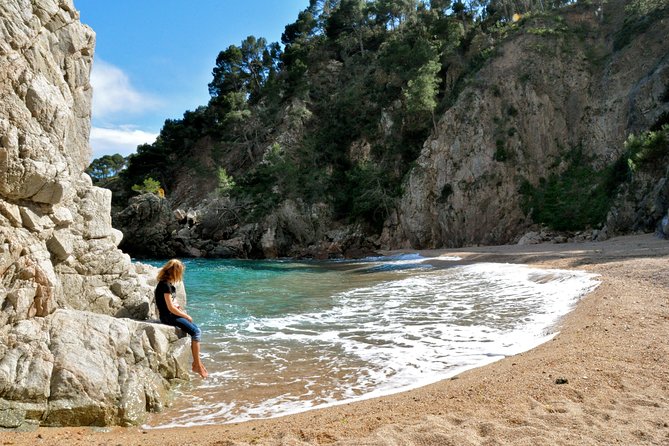 Private Costa Brava Hike and Snorkel from Barcelona with Lunch - Walking through the ruins at Platja de Castell