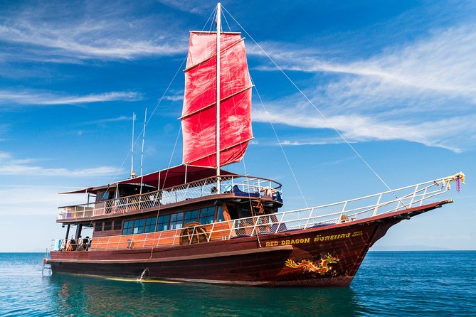 Private Half-Day Red Dragon Yacht for Snorkeling Koh Tan & Visit Pig Island - Leaving Koh Samui for the Five Islands