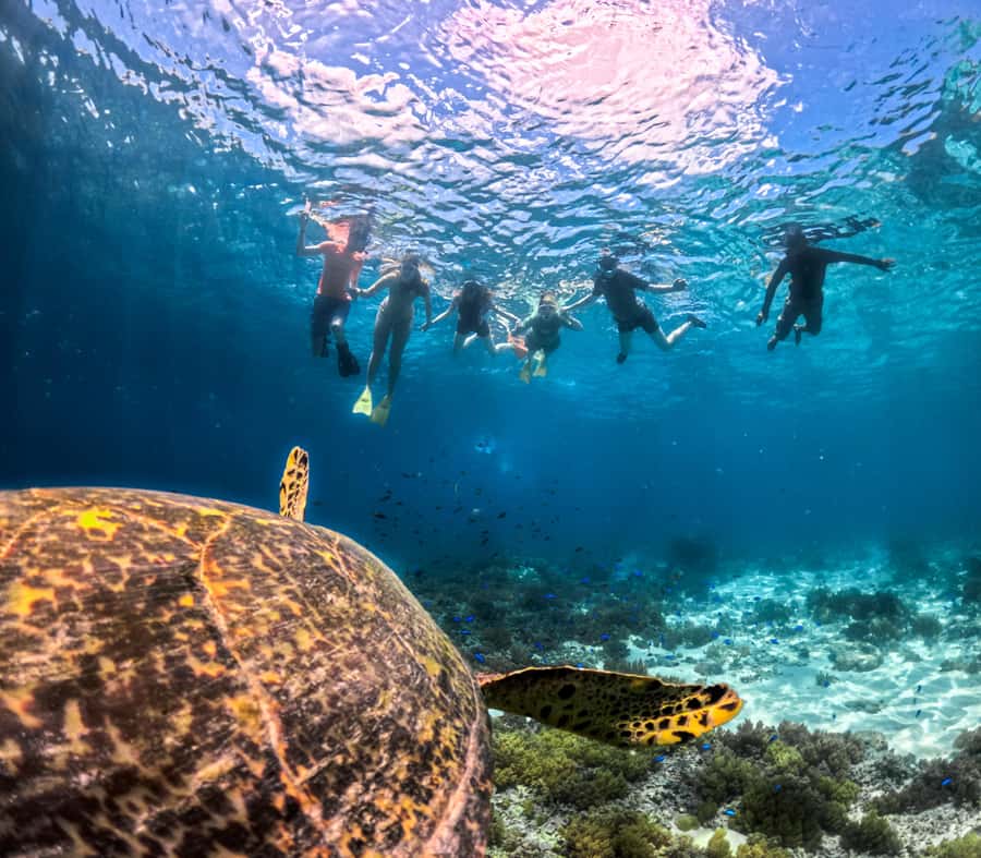 Private Snorkeling Gili Islands Full Day Tour - Setting out on the glass-bottom boat