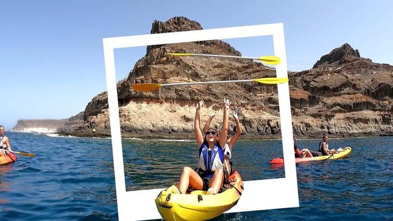 Puerto Mogán: Guided Adventure Kayak Tour in Caves & Snorkel - Entering the Mogán Caves