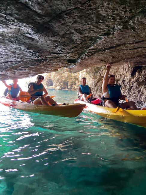 Pula: 3-hrs Kayak, Cliffs & Snorkeling Small Group Adventure - Learning the kayak basics before leaving shore