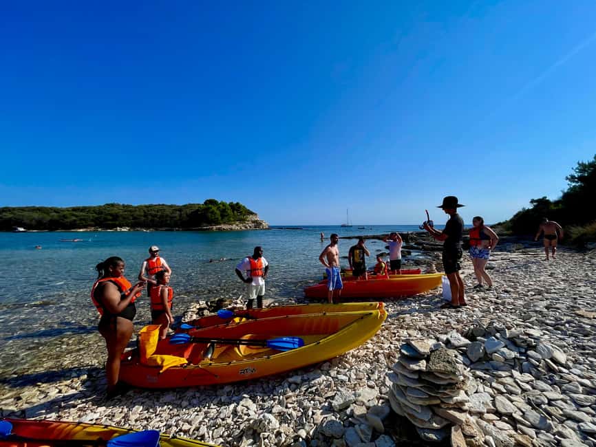 Pula: Cave, Canyon and Island Kayak Tour Snorkel&Explore - Snorkeling beside the nearby island