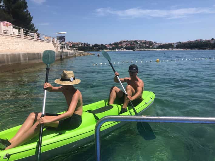 Pula: Kayaking and Snorkeling Self-Guided Tour - Family use and the triple kayak option
