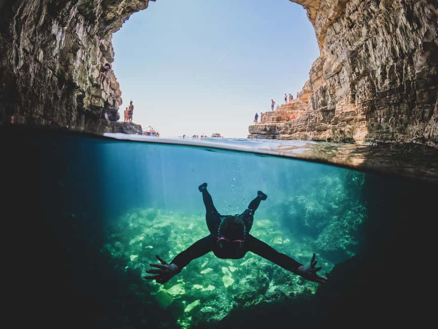 Pula: Kayaking,Snorkeling, Cliff jumping Tour with Wetsuit - Cliff jumping, with no pressure to perform