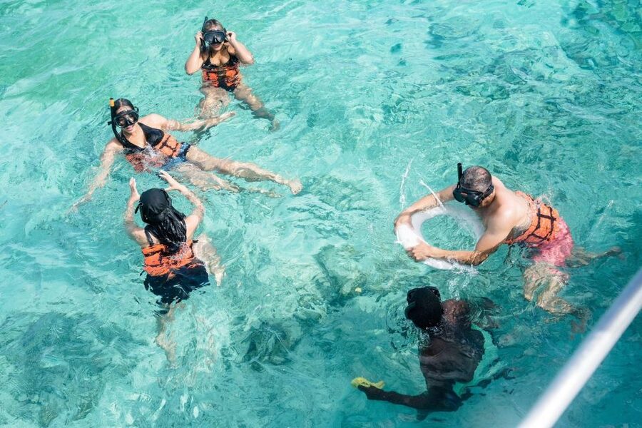 Punta Cana: Catamaran Tour with Reef Snorkeling and Open Bar - The natural pool is the calmest stop