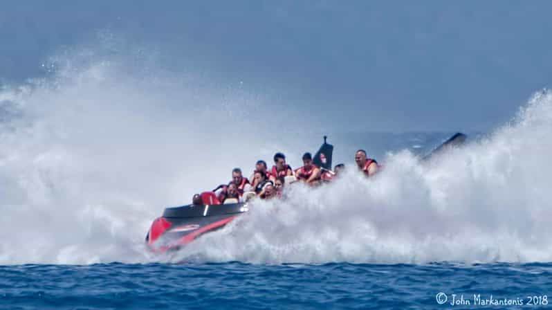 Rhodes: Beaches Trip by Jet Boat with Snorkeling and Drinks - A fast start beside Mandraki Harbour