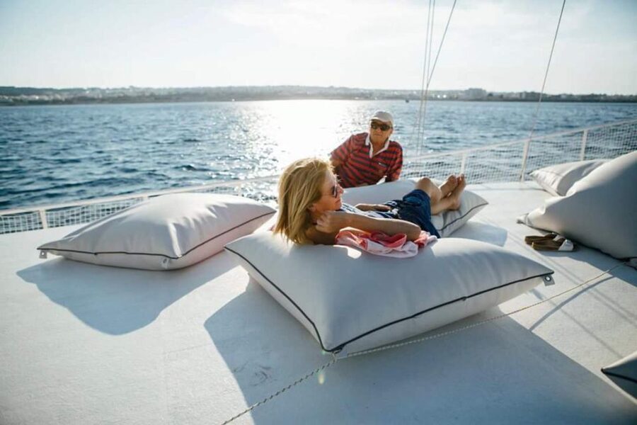 Rhodes: Boat Tour with Snorkeling, Gourmet Buffet & Open Bar - Kallithea Bay and its seaside monument