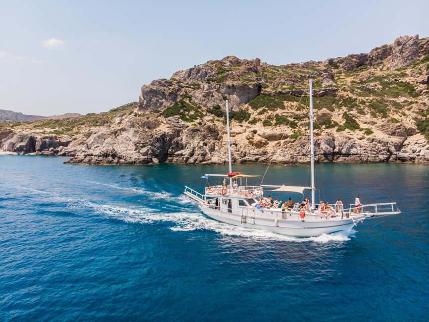 Rhodes: Boat Tour with Snorkeling, Gourmet Buffet & Open Bar - Afandou Beach, swimming, and lunch