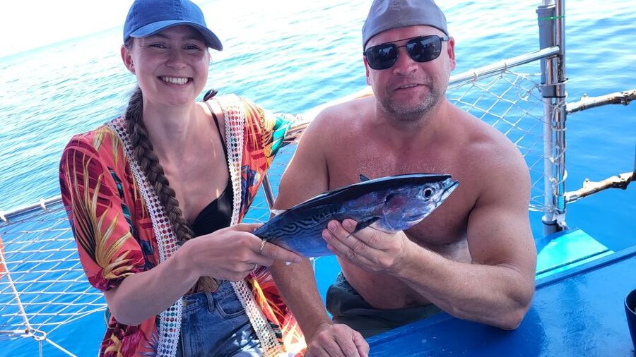 Rhodes: Fishing Trip, Snorkelling, BBQ, & Professional Guide - Swimming and snorkelling in a quiet bay