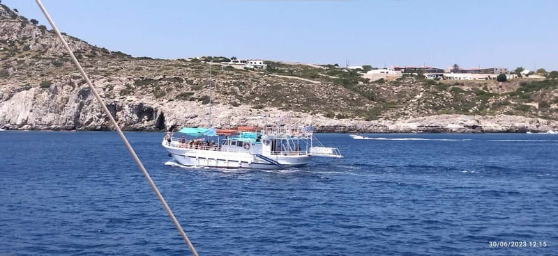 Rhodes: Pleasure Cruise for Swimming and Snorkeling - First stop at Kallithea Bay