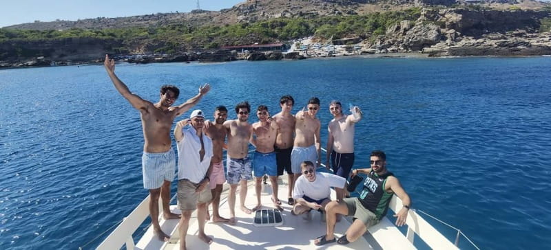 Rhodes: Private Sunset Cruise with Swimming & Snorkeling - Kalami Beach, the calm starting point