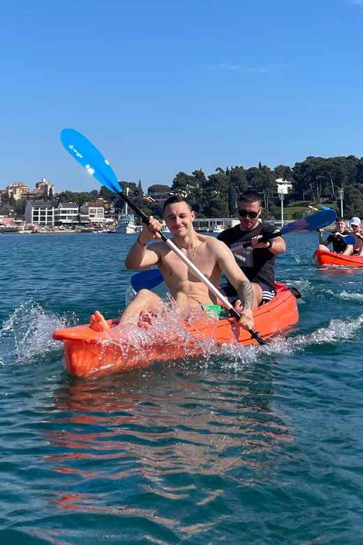 Rovinj:BUBA KAYAK TOURS:snorkeling,jumping,FREEdrinks&photos - St. Catherine Island for swimming and snorkeling