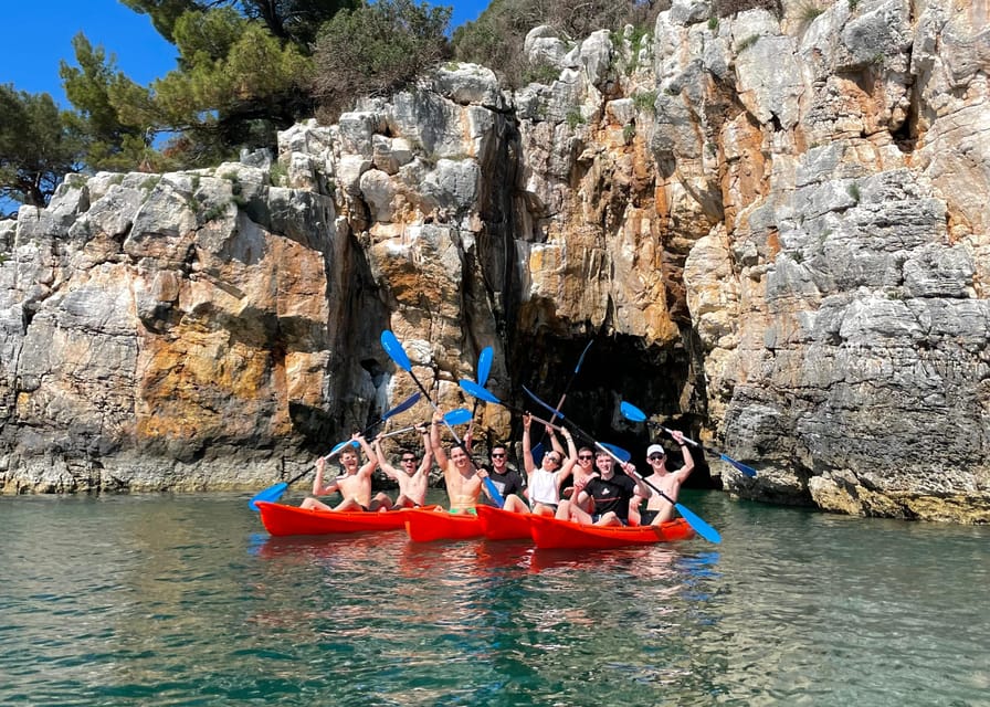 Rovinj:BUBA KAYAK TOURS:snorkeling,jumping,FREEdrinks&photos - A short island walk before paddling back