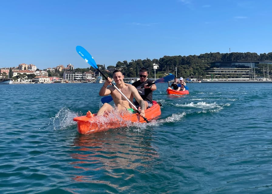 Rovinj:BUBA KAYAK TOURS:snorkeling,jumping,FREEdrinks&photos - Paddling toward Rovinj’s Old Town
