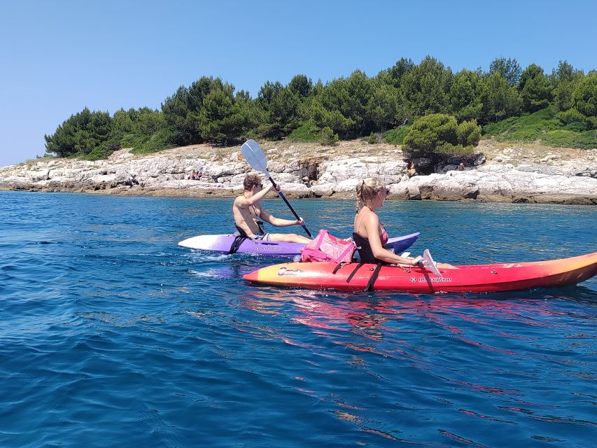 Rovinj: Golden Cape Desert Islands Kayak & Snorkeling Tour - Red Island, quiet coves, and the route home