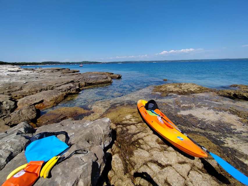 Rovinj: Golden Cape Desert Islands Kayak & Snorkeling Tour - What to wear and bring for a wet morning
