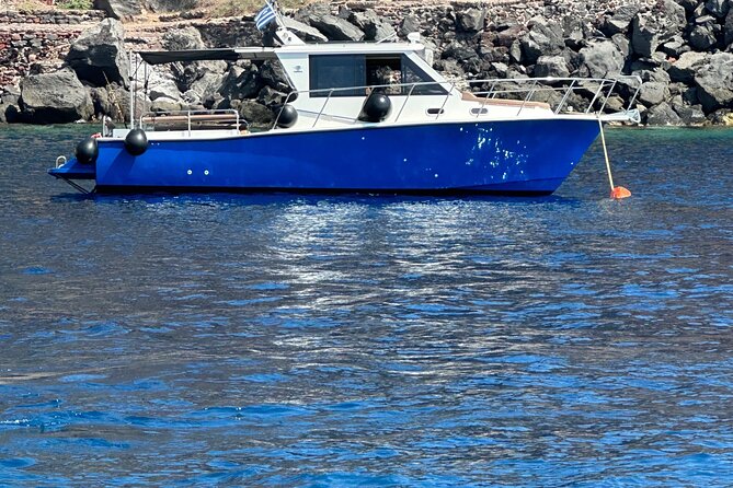 Santorini Fishing Private Cruise boat tour - BBQ, Snorkeling - Fishing near Santorini’s volcano