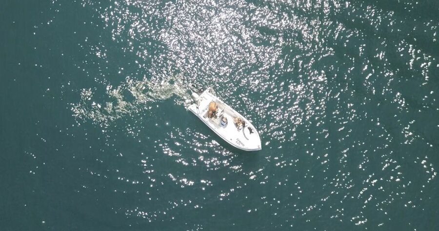 Santorini: License-Free Boat Rental with Snorkeling Gear - Learning to handle a license-free boat