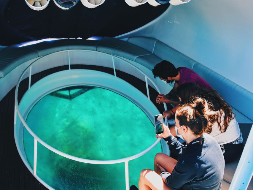 São Miguel: Glass Bottom Boat Tour with Snorkeling - Snorkeling with a guide nearby