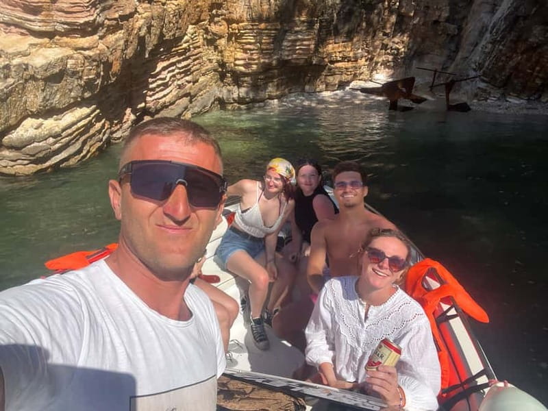 Saranda: Boat tour to 7 destinations end snorkeling - Six short stops along the Albanian Riviera