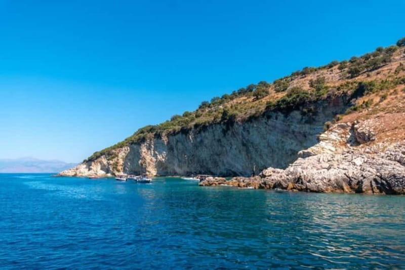 Sarandë: Boat Tour at Kroreza & Hidden Caves with Snorkeling - Qefal offers another short swim