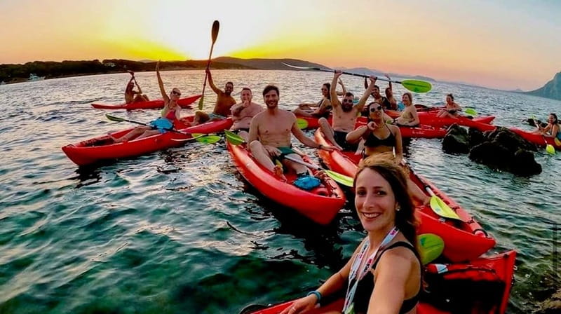 Sardinia: Sunset Kayak Tour + Snorkeling and Local Aperitif - The first 40 minutes toward Proratora Island