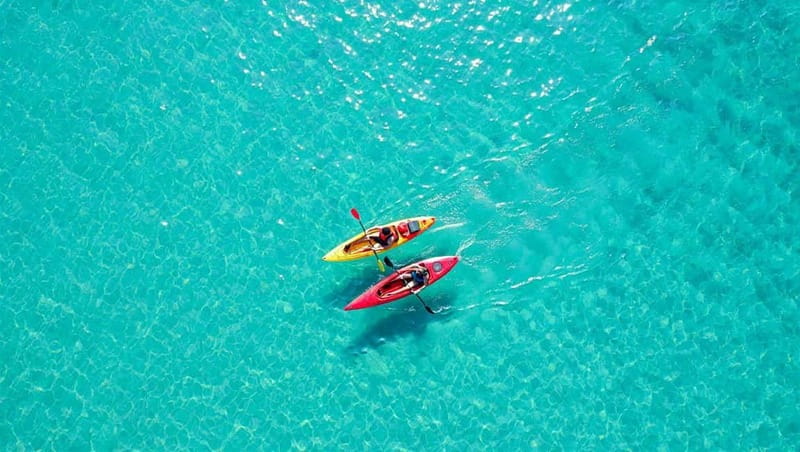 SCALA DEI TURCHI KAYAK TOUR & SNORKELING: Avventura in mare - First swim and snorkel stop at Scala dei Turchi