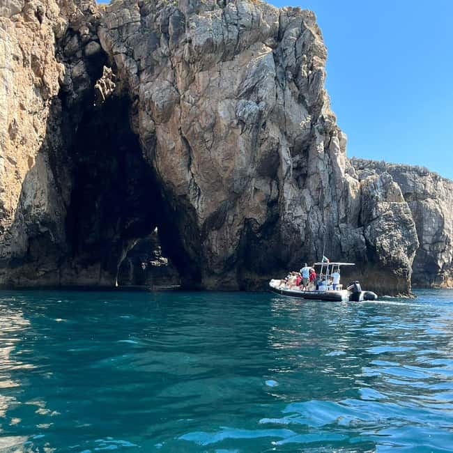 Sesimbra: Arrábida and Espichel Caves Tour and Snorkel - Ribeiro do Cavalo Beach from the water