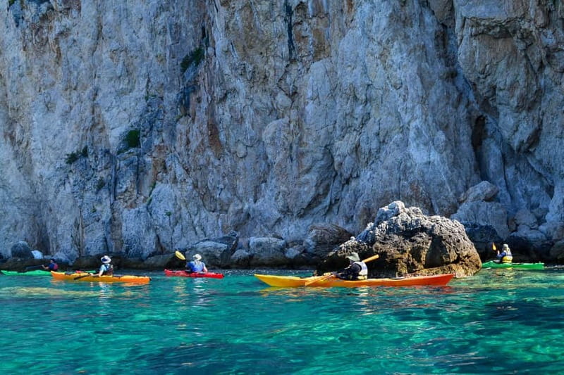 Sivota-Blue Lagoon: Sea Kayaking Tour with Snorkeling - Entering Papanikolis, the largest sea cave nearby